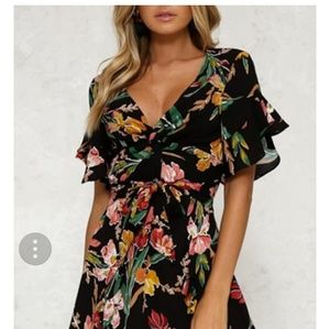 Floral print mini dress